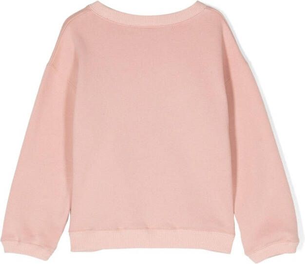 Bonpoint Sweater met geborduurd logo Roze