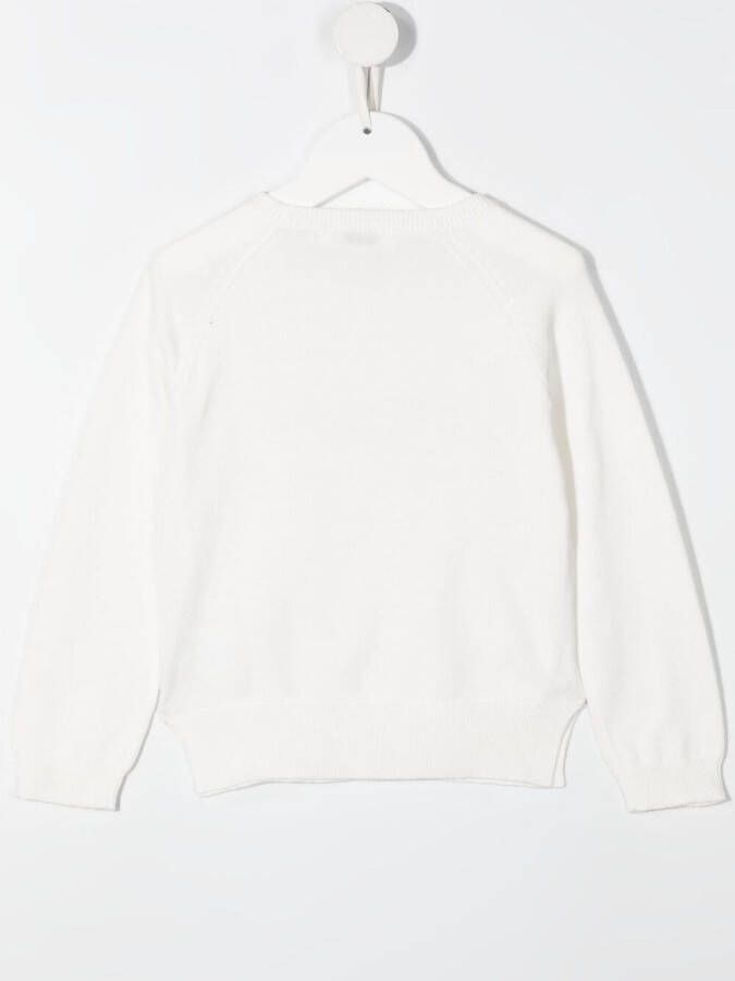 Bonpoint Sweater met logo Wit