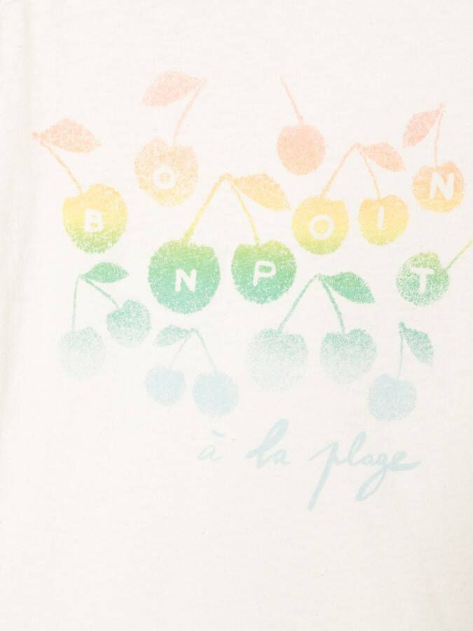 Bonpoint T-shirt met bloemenprint Beige