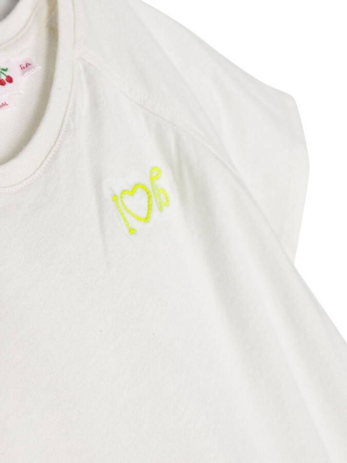 Bonpoint T-shirt met geborduurd logo Wit