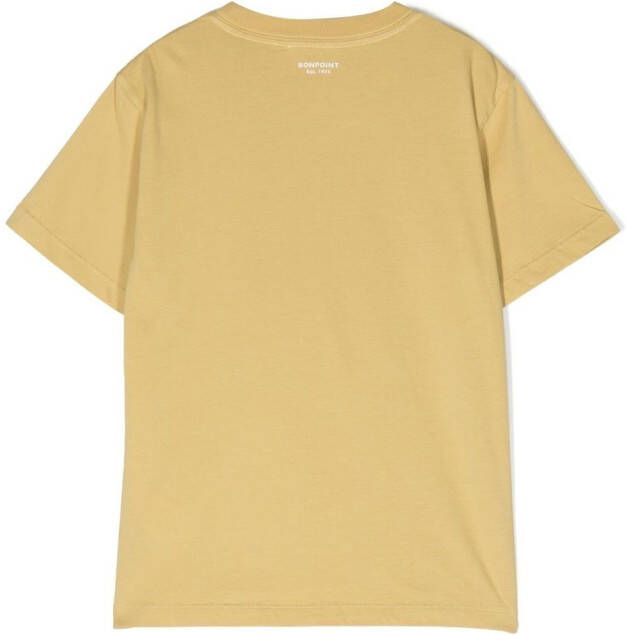 Bonpoint T-shirt met grafische print Geel