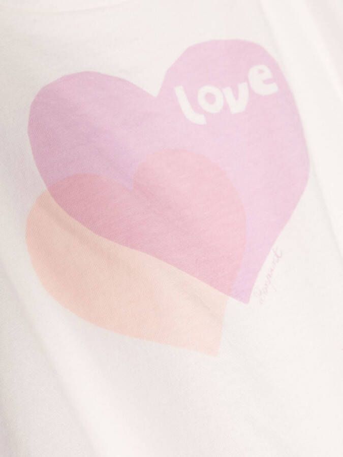 Bonpoint T-shirt met hartprint Roze