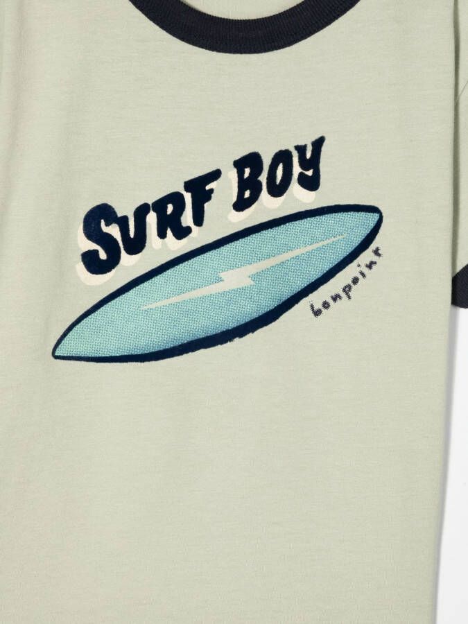 Bonpoint T-shirt met print Groen