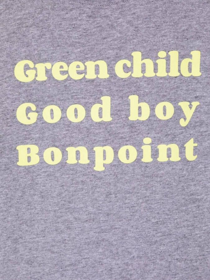 Bonpoint T-shirt met tekst Grijs
