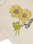 Bonpoint T-shirt met zonnebloemprint Beige - Thumbnail 3
