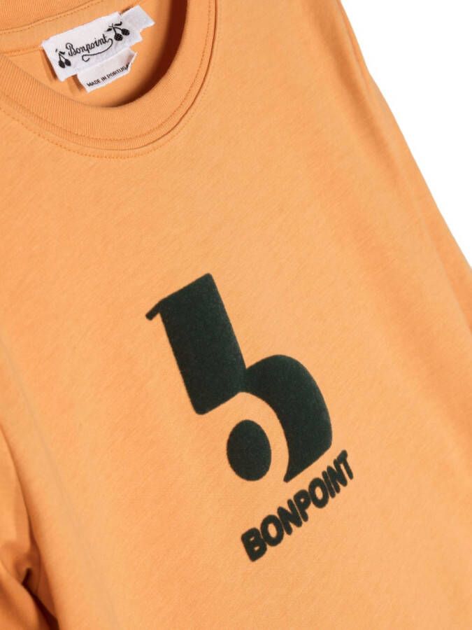 Bonpoint Trui met logoprint Geel