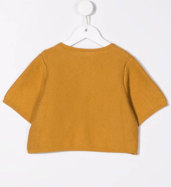Bonpoint Vest met korte mouwen Geel