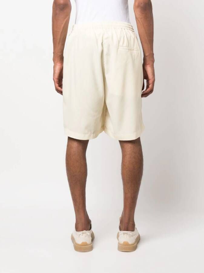 Bonsai Bermuda shorts met elastische tailleband Beige