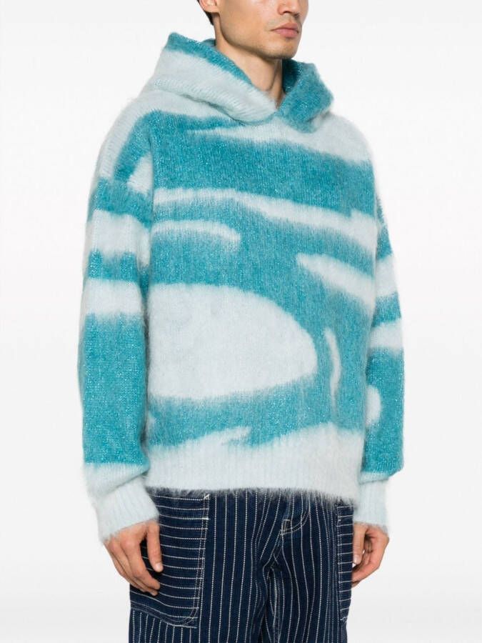 Bonsai Gebreide hoodie Blauw