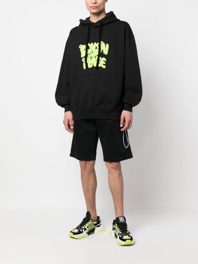 Bonsai Hoodie met logoprint Zwart