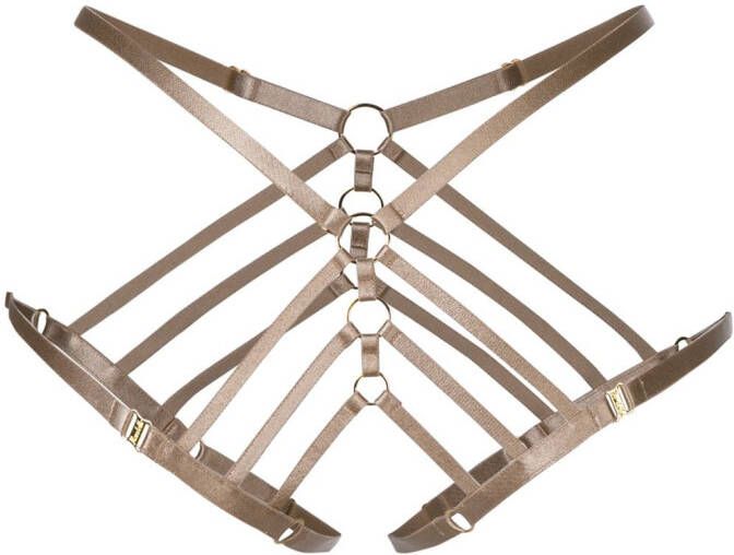 Bordelle Art Deco Ouvert Strap slip Beige