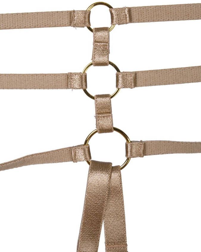 Bordelle Art Deco Ouvert Strap slip Beige