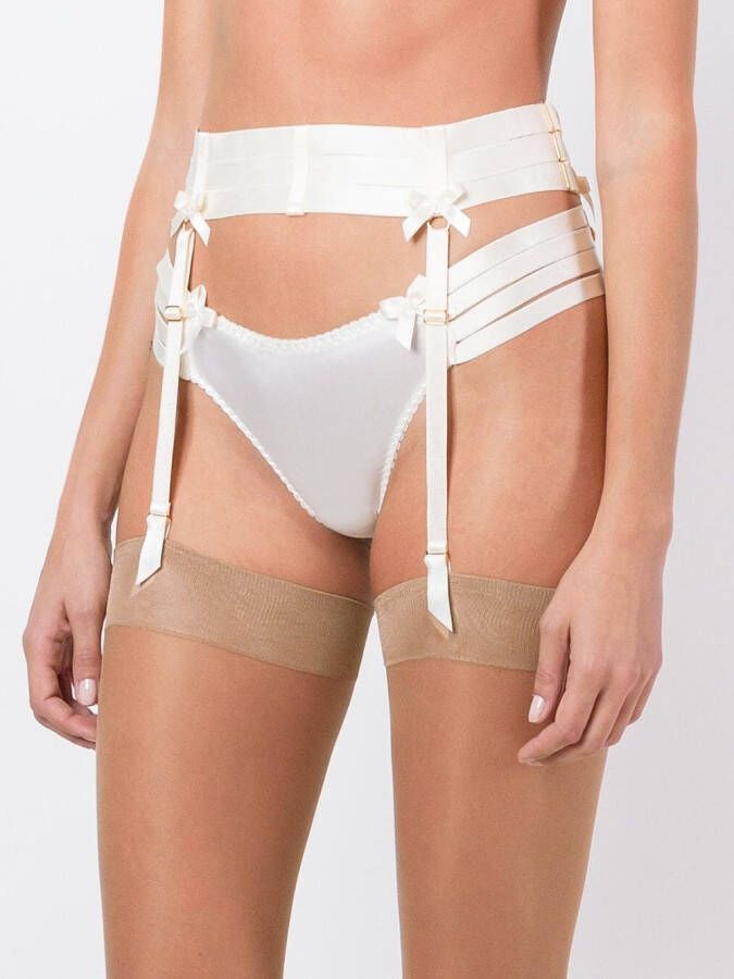 Bordelle strap suspender belt Beige