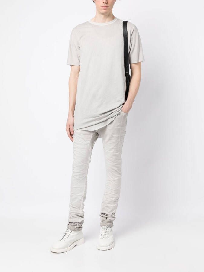 Boris Bidjan Saberi T-shirt met veters Grijs