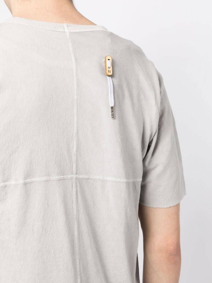 Boris Bidjan Saberi T-shirt met veters Grijs