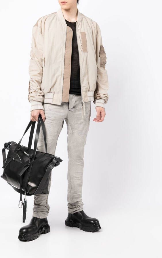 Boris Bidjan Saberi Shopper met veterdetail Zwart