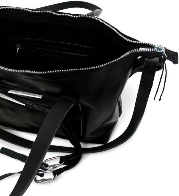Boris Bidjan Saberi Shopper met veterdetail Zwart
