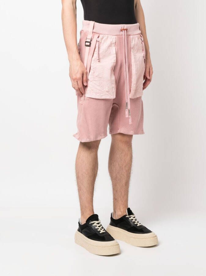 Boris Bidjan Saberi Shorts met wafel-effect Roze