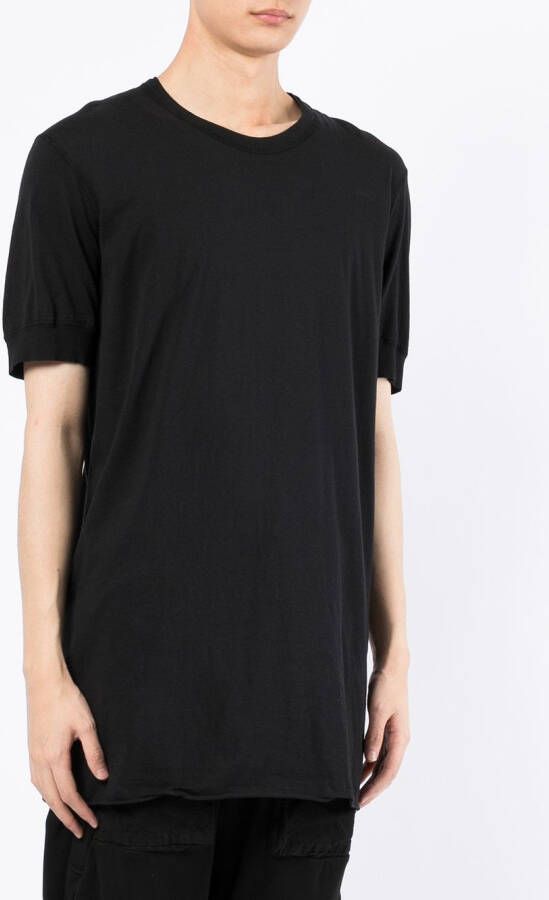Boris Bidjan Saberi T-shirt met gerafelde afwerking Zwart
