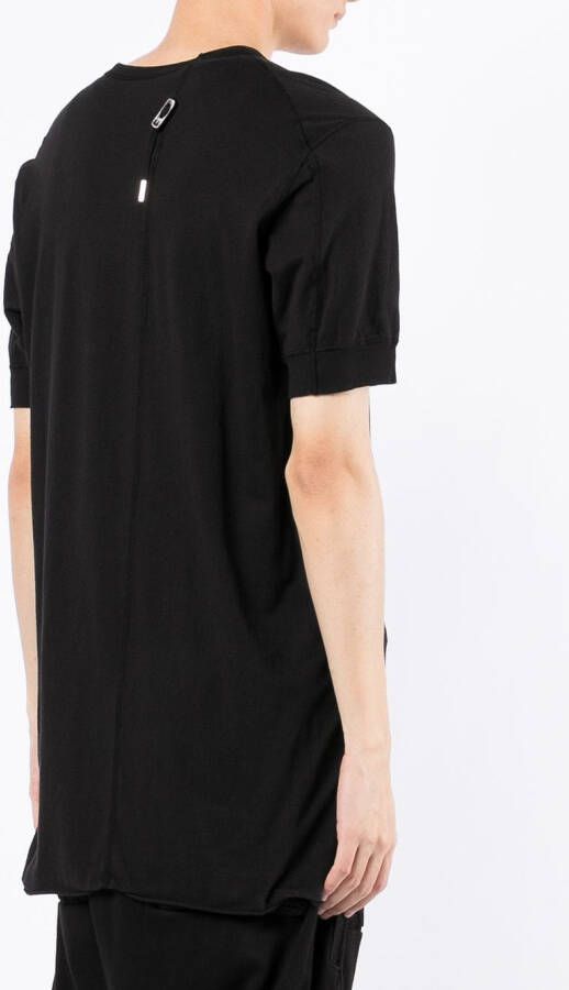 Boris Bidjan Saberi T-shirt met gerafelde afwerking Zwart