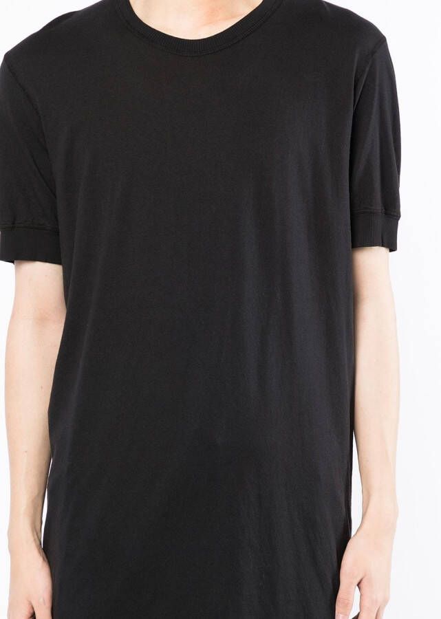 Boris Bidjan Saberi T-shirt met gerafelde afwerking Zwart