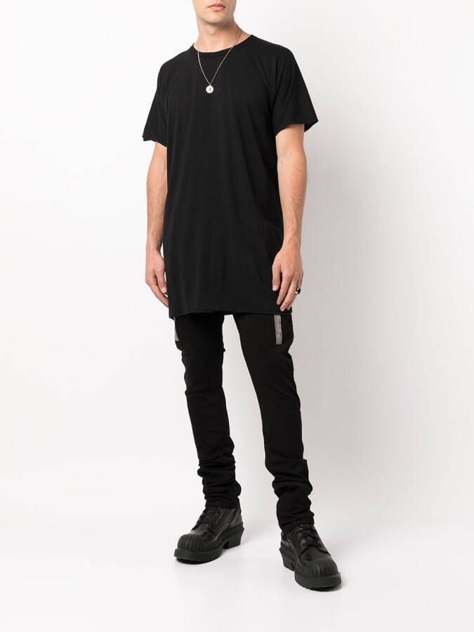 Boris Bidjan Saberi T-shirt met getapete strip Zwart