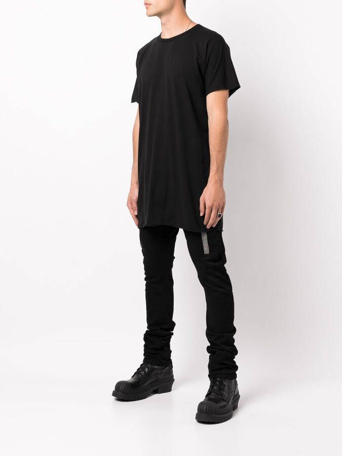 Boris Bidjan Saberi T-shirt met getapete strip Zwart