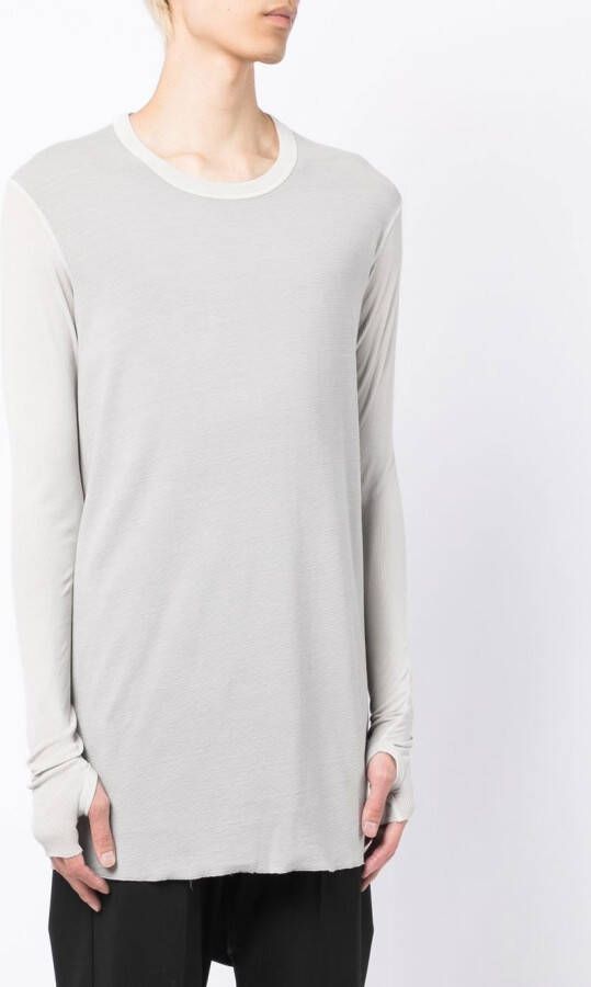 Boris Bidjan Saberi T-shirt met lange mouwen Grijs