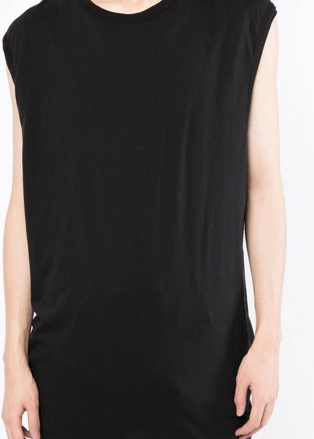 Boris Bidjan Saberi Tanktop met gerafelde afwerking Zwart