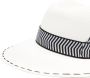 Borsalino Fedora hoed met brede rand Wit - Thumbnail 2