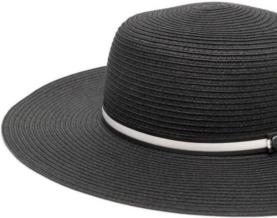 Borsalino Gevlochten hoed Zwart