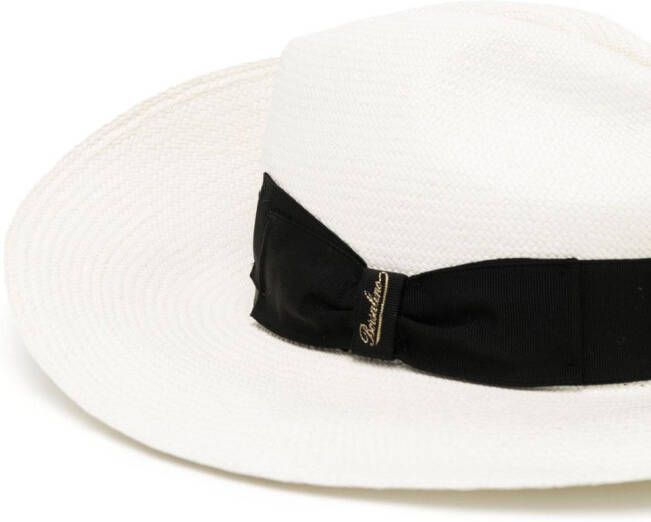 Borsalino Geweven fedora hoed Wit