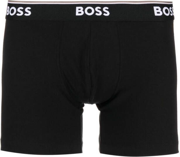 BOSS 3-pack boxershorts met logoband Grijs
