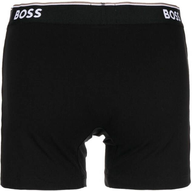 BOSS 3-pack boxershorts met logoband Grijs
