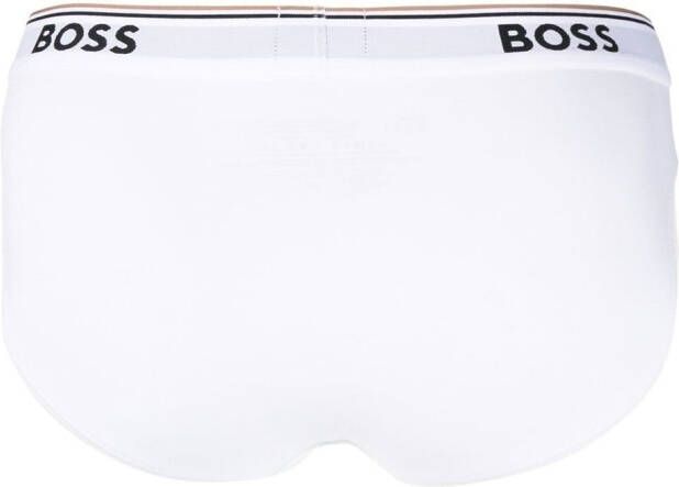 BOSS 3-pack boxershorts met logoband Wit