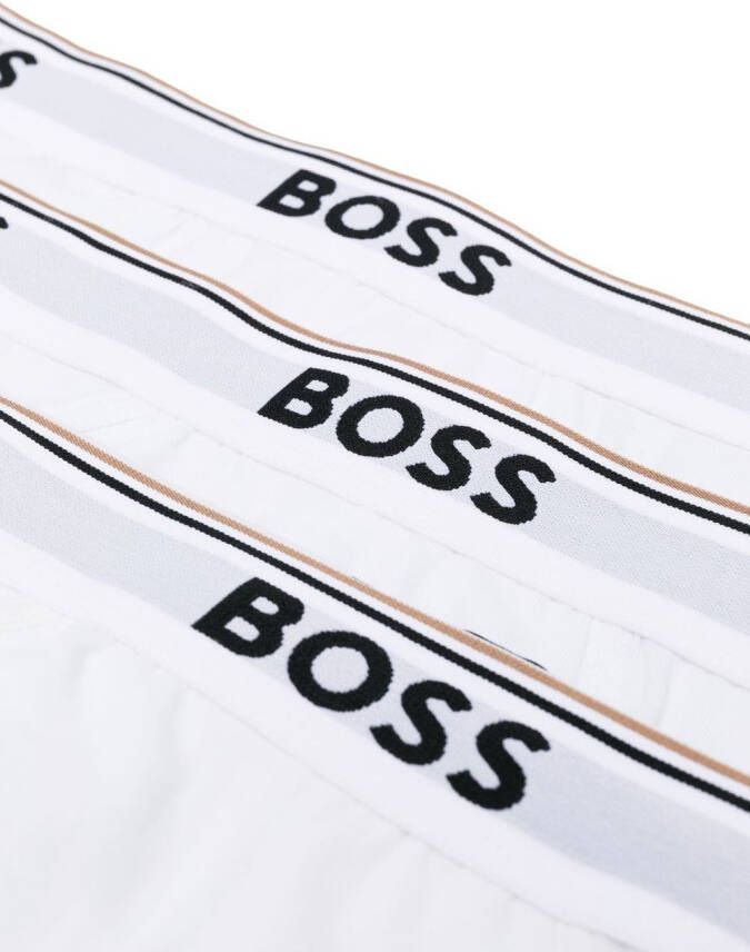 BOSS 3-pack boxershorts met logoband Wit