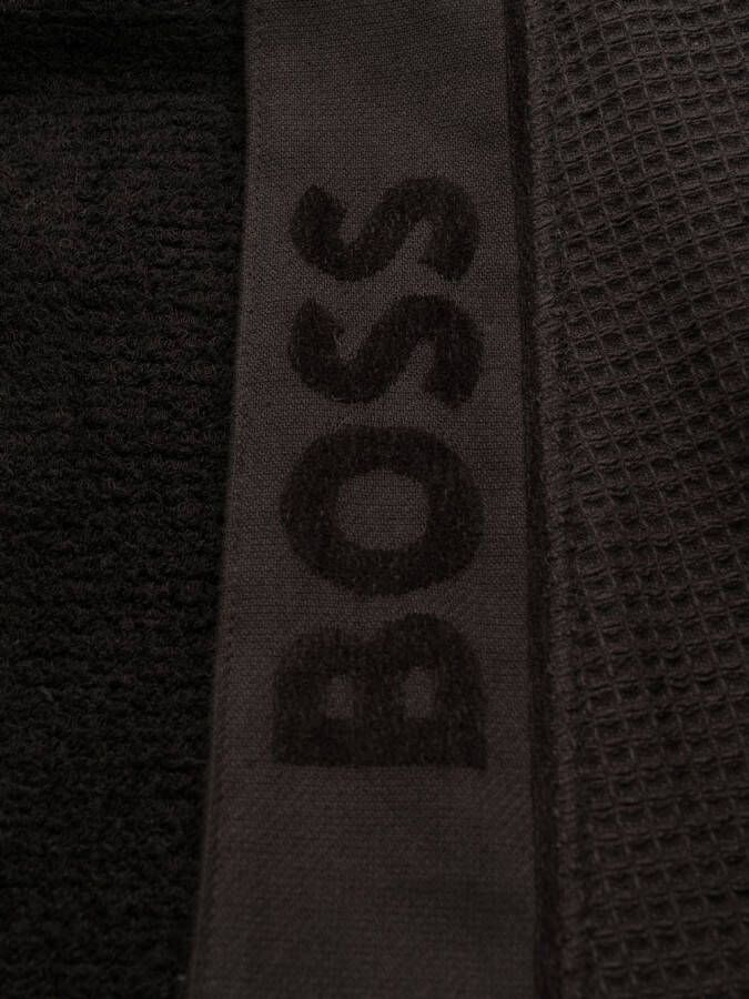 BOSS Badjas met logo Zwart