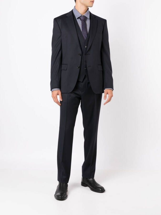 BOSS Blazer met enkele rij knopen Blauw