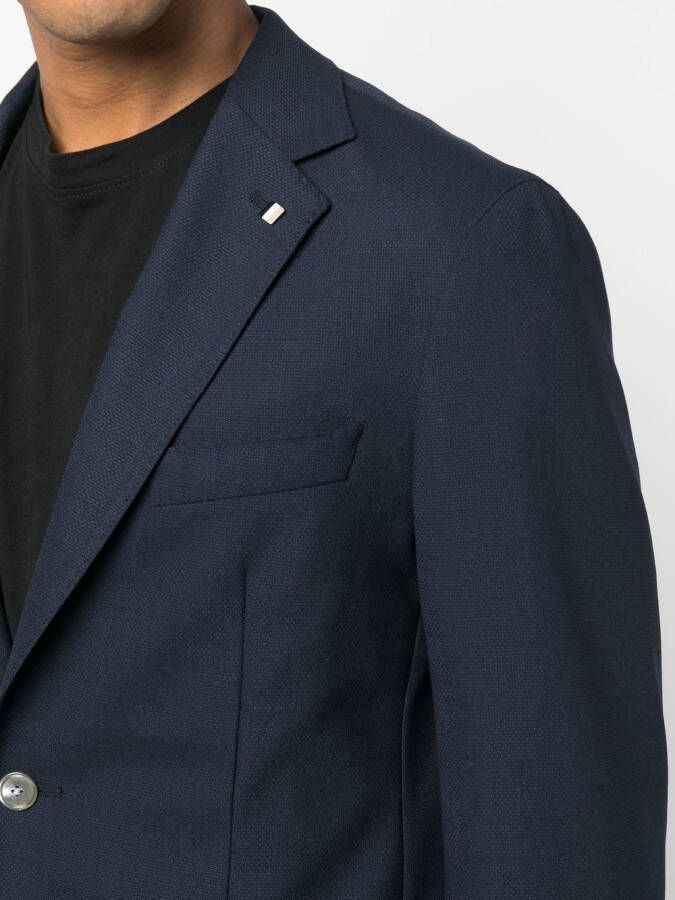 BOSS Blazer met enkele rij knopen Blauw