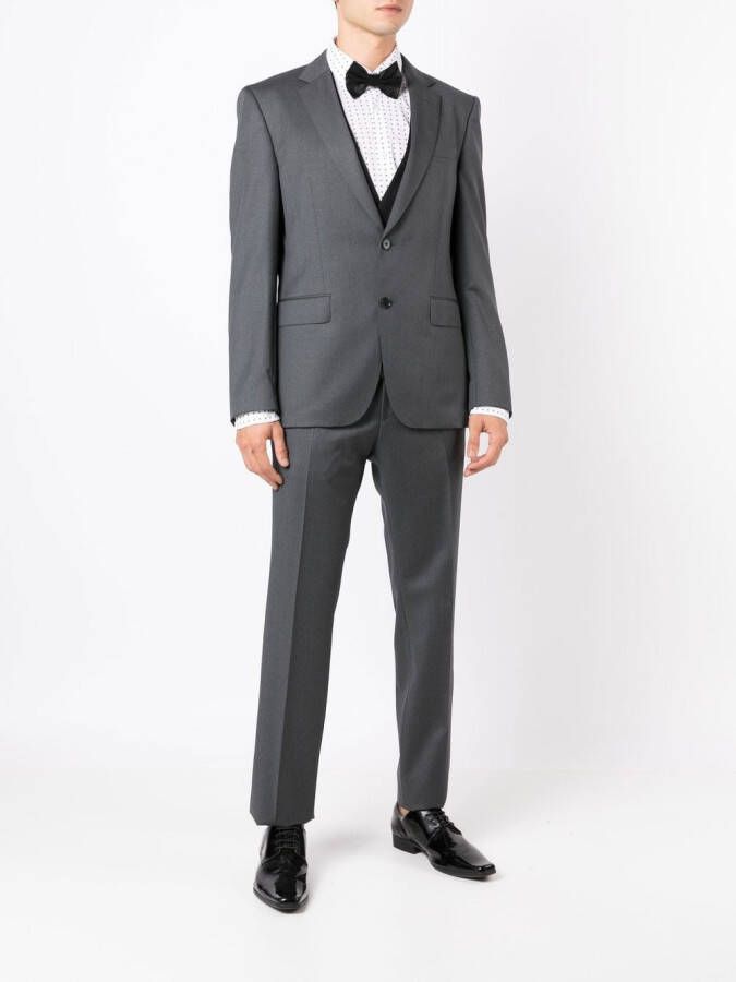 BOSS Blazer met enkele rij knopen Grijs