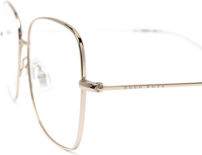 BOSS Bril met oversized montuur Goud