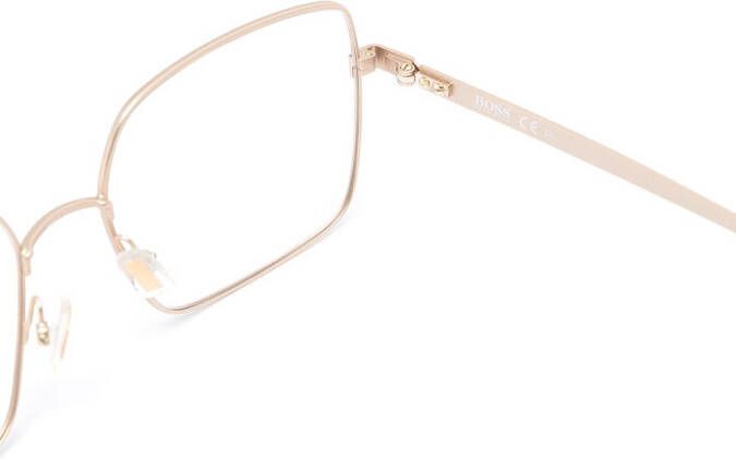 BOSS Bril met oversized vierkant montuur Goud