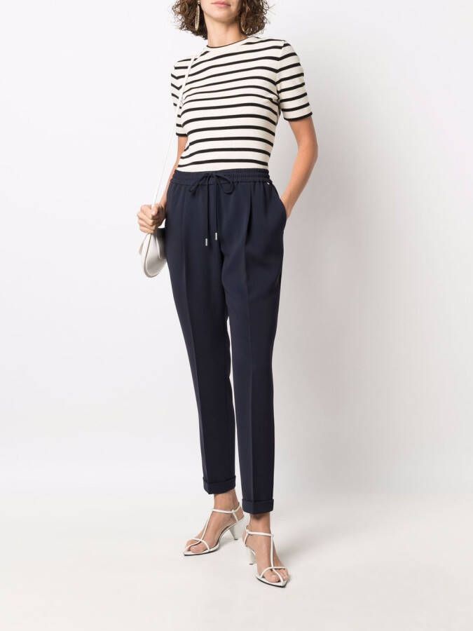 BOSS Broek met trekkoord Blauw