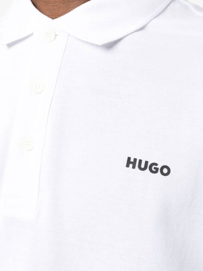 HUGO Poloshirt met logoprint Wit