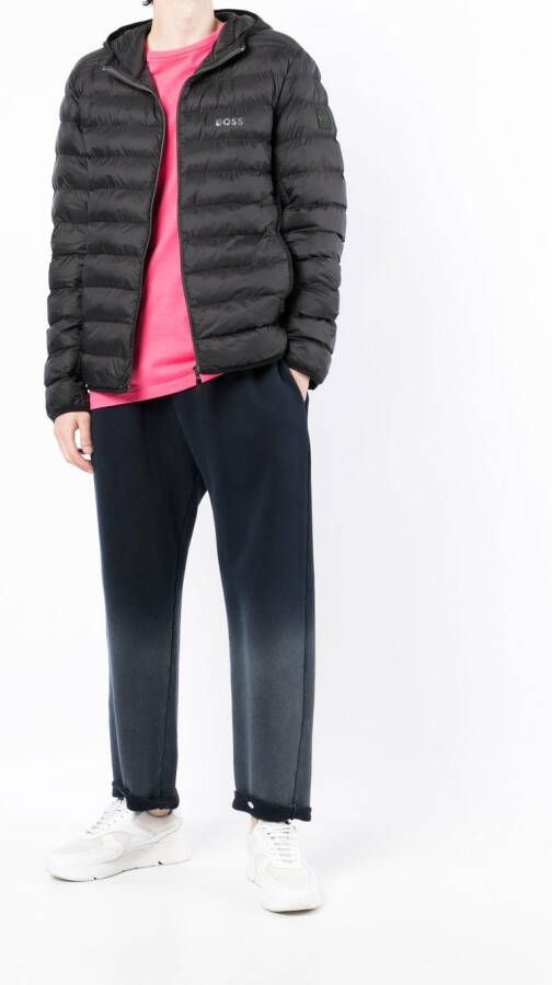 BOSS Donsjack met logoprint Zwart
