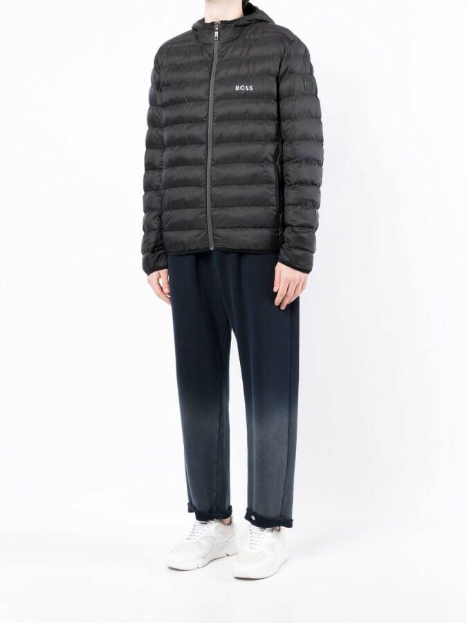 BOSS Donsjack met logoprint Zwart