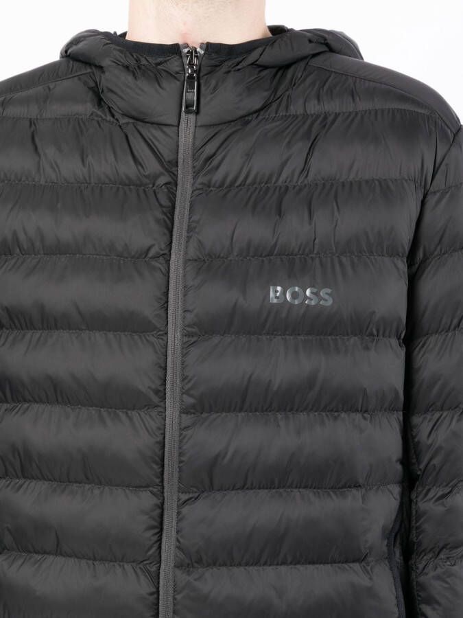 BOSS Donsjack met logoprint Zwart