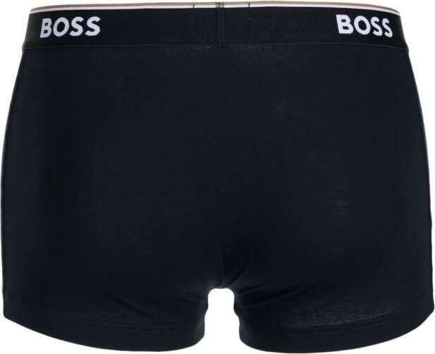 BOSS Drie boxershorts met logoband Blauw