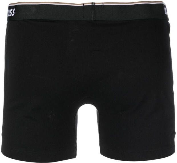 BOSS Drie boxershorts met logoband Zwart