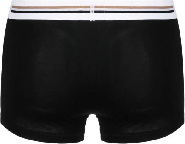 BOSS Drie boxershorts met logoband Zwart